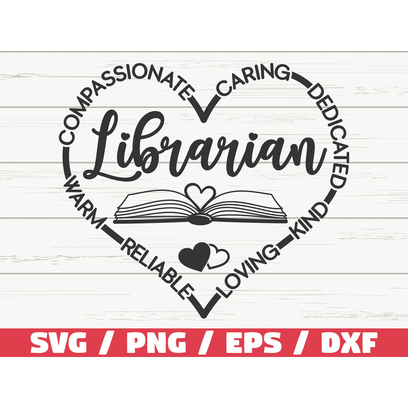 Librarian SVG School Librarian SVG Cut File Cricut Clip art Commercial use Reading SVG Book Quote Book Lover.jpg