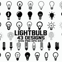light bulb svg, bulb svg, clipart, cricut