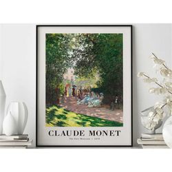 the parc monceau 1878 by claude monet poster,