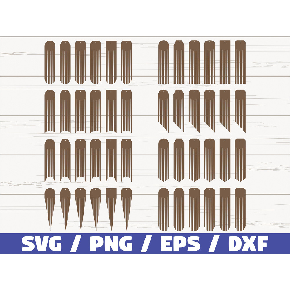 Long Fringe Earring SVG Pendant svg Fringe Earring Template Laser Cut Cut File Vector.jpg