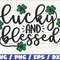 Lucky And Blessed SVG St Patrick's Day SVG Cut File Cricut Commercial use Silhouette Clip art Lucky Clover.jpg