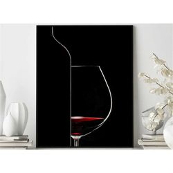 red wine and bottle poster, red wine, poster,