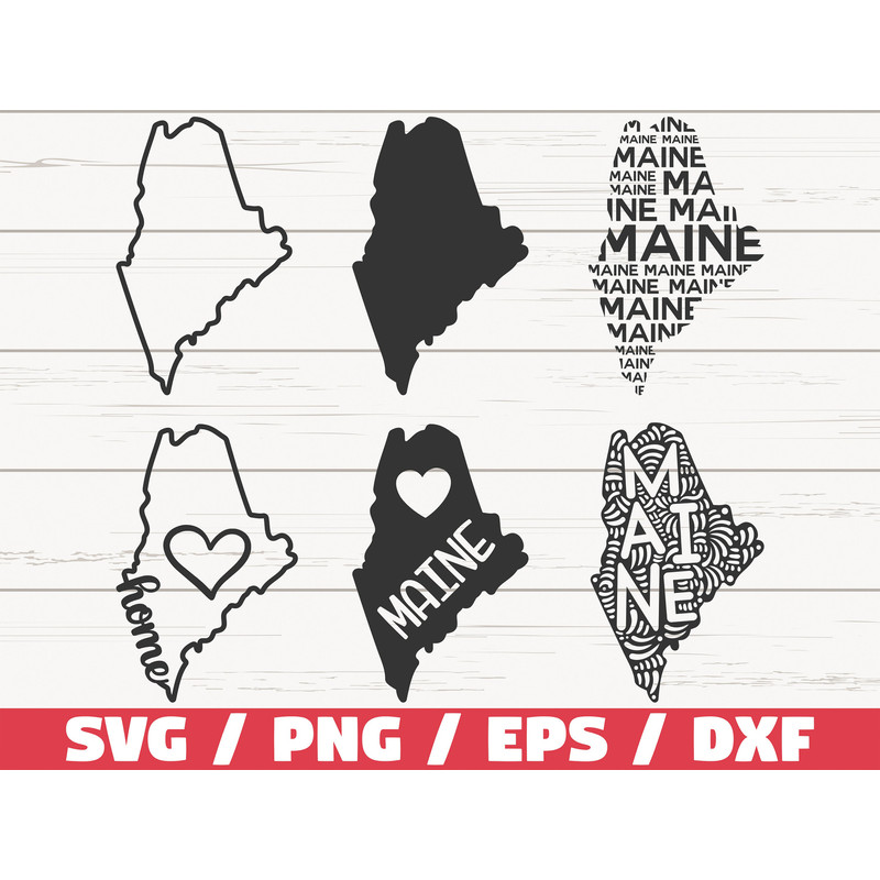 Maine State SVG Cut File Cricut Clip art Commercial use Silhouette Maine SVG Maine Home Svg Maine Outline ME Svg.jpg