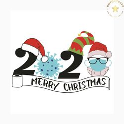 2020 merry christmas svg, christmas svg, 2020 merry christmas svg, christmas hat svg, santa face svg, covid svg, toilet