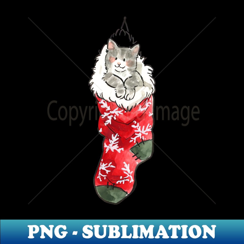 BE-20231117-2781_Christmas grey kitten in a sock T-Shirt 8988.jpg