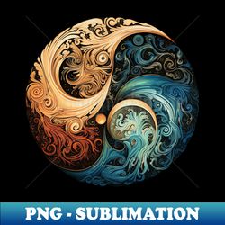 yin yang elements fire water earth air harmony - stylish sublimation digital download - fashionable and fearless