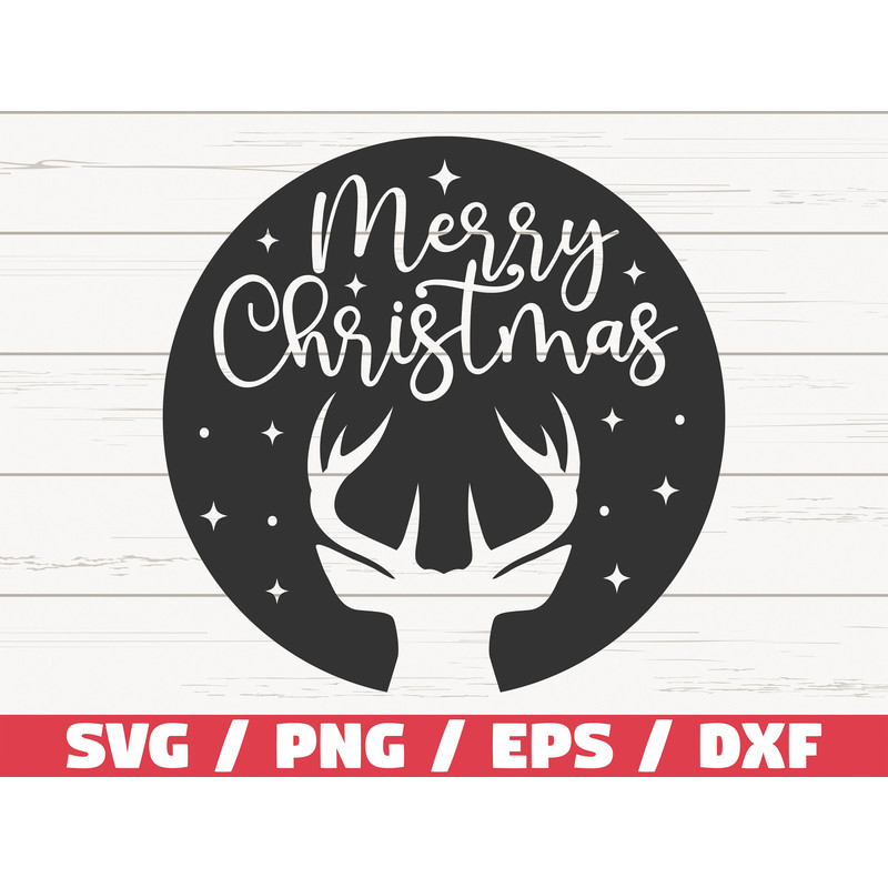 Merry Christmas SVG  Christmas Scene SVG  Deer SVG  Cut File  Cricut  Commercial use  Christmas decoration.jpg
