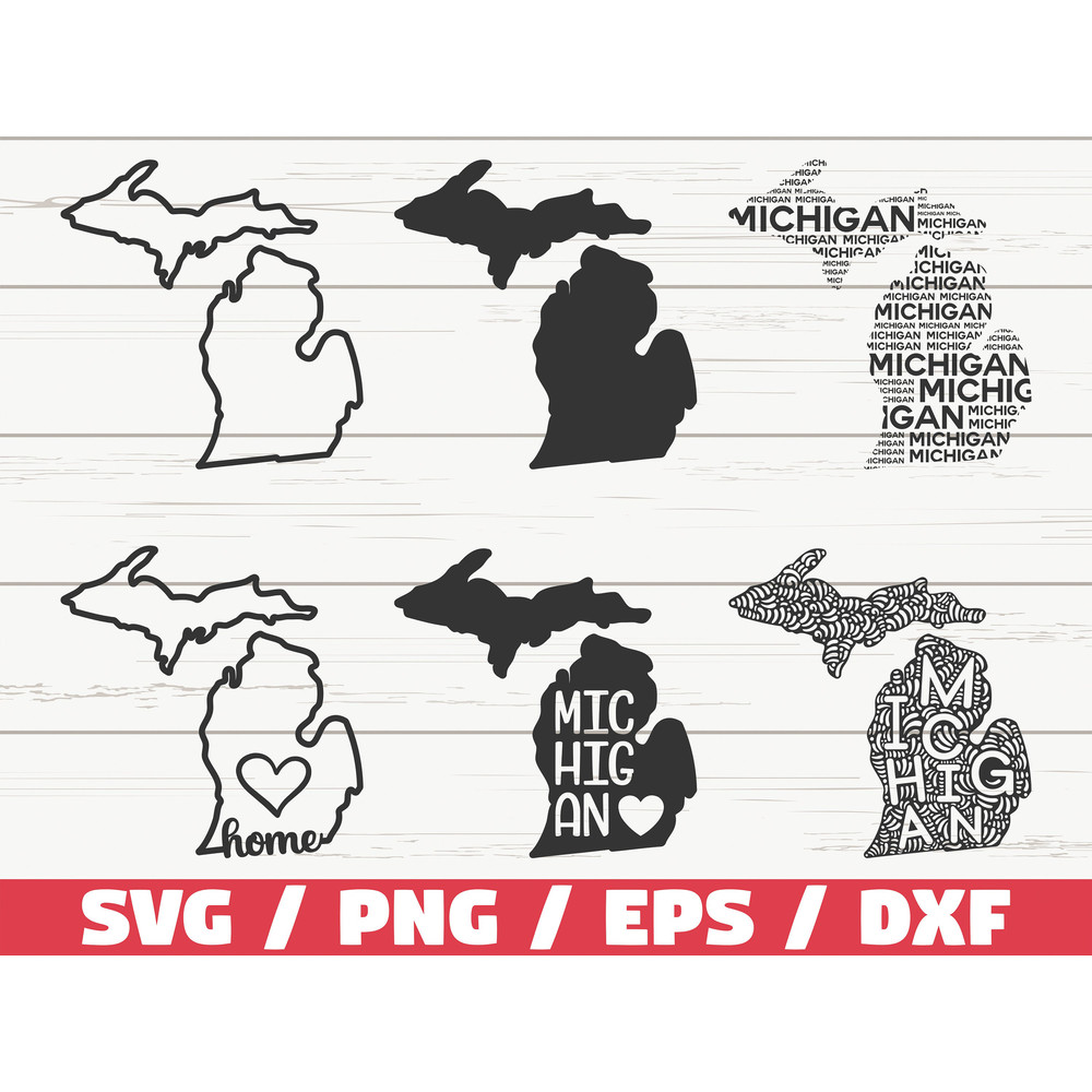 Michigan State SVG Cut File Cricut Clip art Commercial use Silhouette Michigan SVG Michigan Home Svg MI Svg.jpg