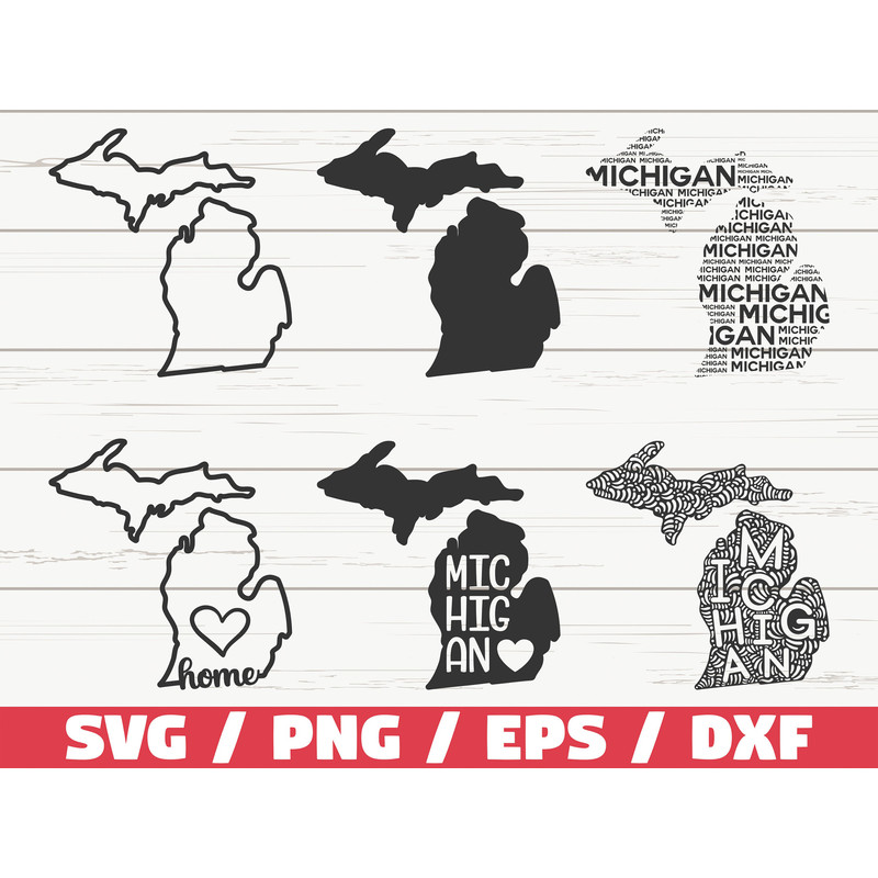 Michigan State SVG Cut File Cricut Clip art Commercial use Silhouette Michigan SVG Michigan Home Svg MI Svg.jpg