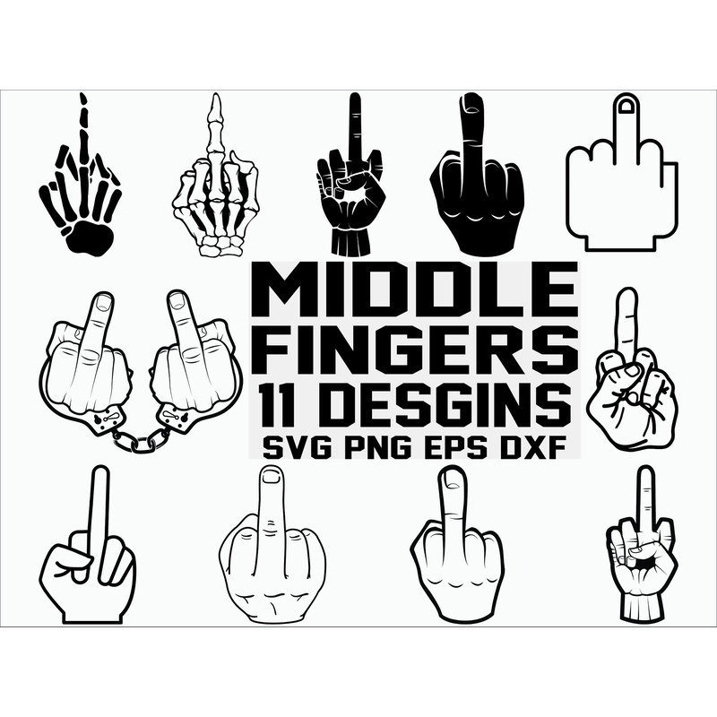 Middle Fingers SVG Skeleton Hand Svg Middle Finger Clipart Middle Finger vector Silhoutte Files For Cricut Cut File Printable.jpg