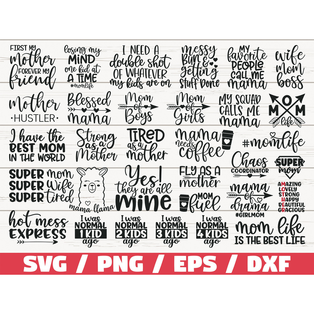 Mom Life SVG Bundle Mother's Day SVG Cut File Cricut Commercial use Mom Sayings SVG Funny Mom Quote Mother Gift Vector.jpg