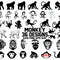 Monkey SVG Gorilla SVG Clipart Cricut Cut Files Silhouette Vector DXF.jpg