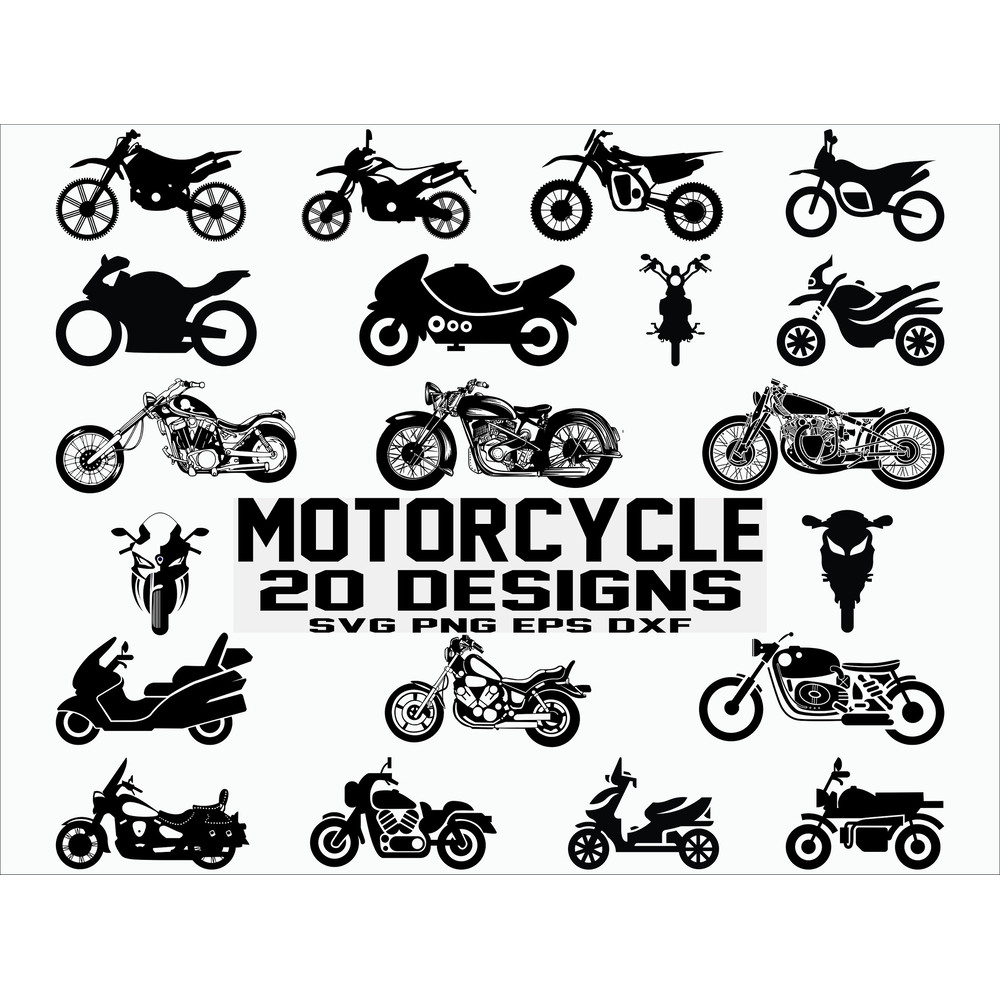 Motorcycle SVG Motorcycle Clipart Harley Svg cutting file silhouette cricut decal stencil.jpg