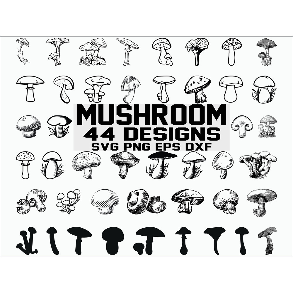 Mushroom SVG fungus svg fungi svg food svg vegetable svg clipart decal stencil vinyl cut file image silhouette cricut.jpg