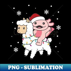 axolotl llama alpaca christmas winter animals - high-quality png sublimation download - enhance your apparel with stunning detail