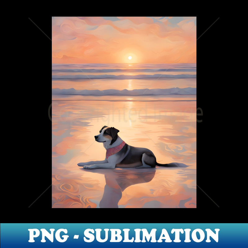 DZ-20231117-4031_Dog With Beach Sunset Pastel Art 4315.jpg