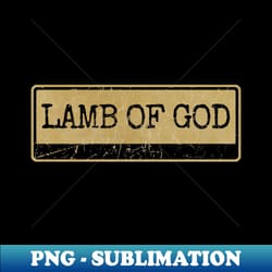 aliska text black retro - lamb of god - professional sublimation digital download - vibrant and eye-catching typography