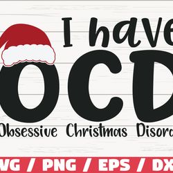 obsessive christmas disorder svg, ocd svg, cut file, cricut