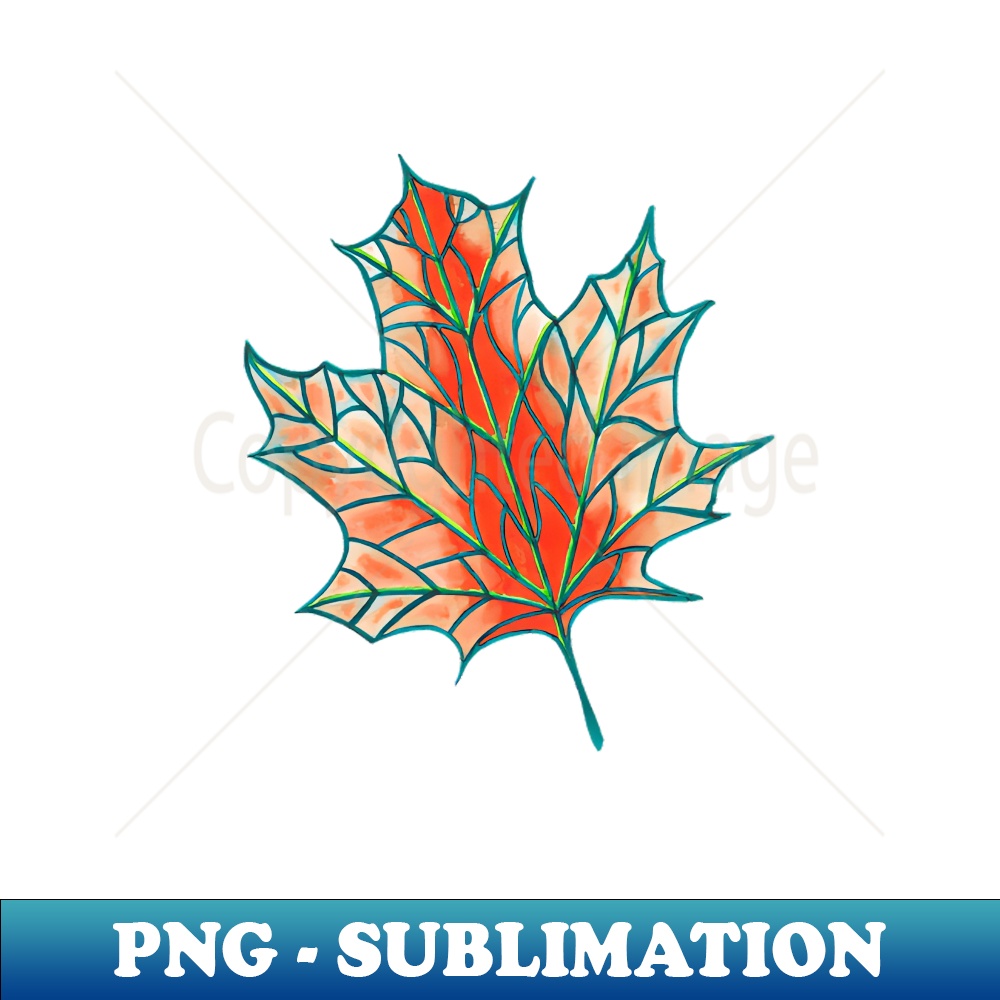 FQ-20231117-15376_Watercolour Leaf Skeleton in Autumn Fall Colours 3153.jpg