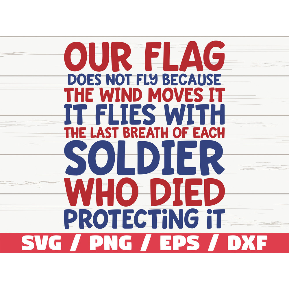 Our Flag SVG America SVG Cut File Clip art Commercial use Instant Download Silhouette 4th of July SVG Independence Day.jpg