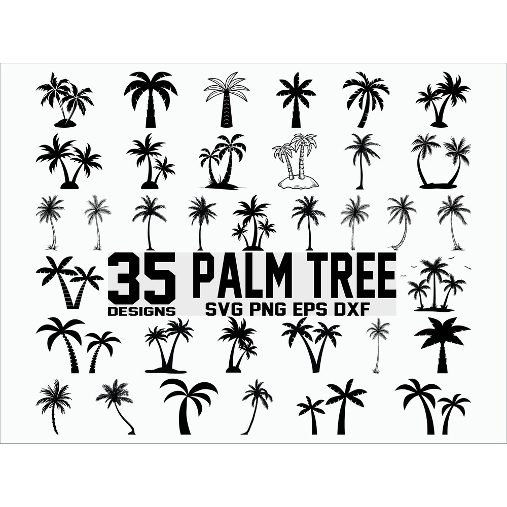 Palm Tree SVG Palm Tree Clipart Cut Files Cricut Silhouette Vector Summer svg Beach palm.jpg