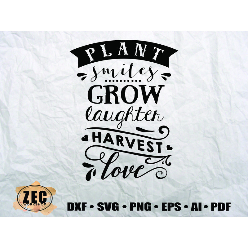 Plant SmilesSVG DXF Eps Printable files Sihlouette filesClip art Vector filesdigital download.jpg