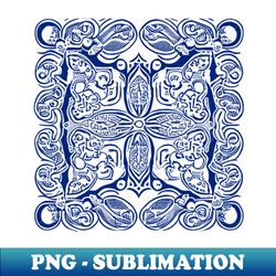 paisley print - blue aesthetic - sublimation-ready png file - perfect for creative projects