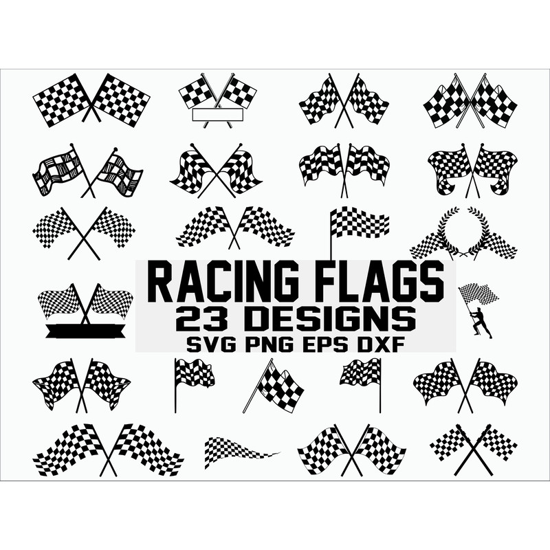 Racing Flag SVG Race Car Flag SVG checkered flag svg rally car svg sports racing Racing Car Flag Silhouette clipart Cut file decal.jpg