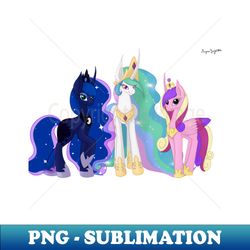 my little pony friendship is magic princesses - artistic sublimation digital file - enhance your apparel with stunning detail