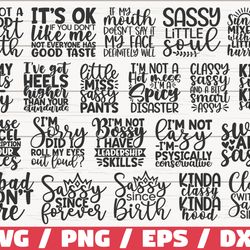 sassy svg bundle, cut file, instant download, commercial use