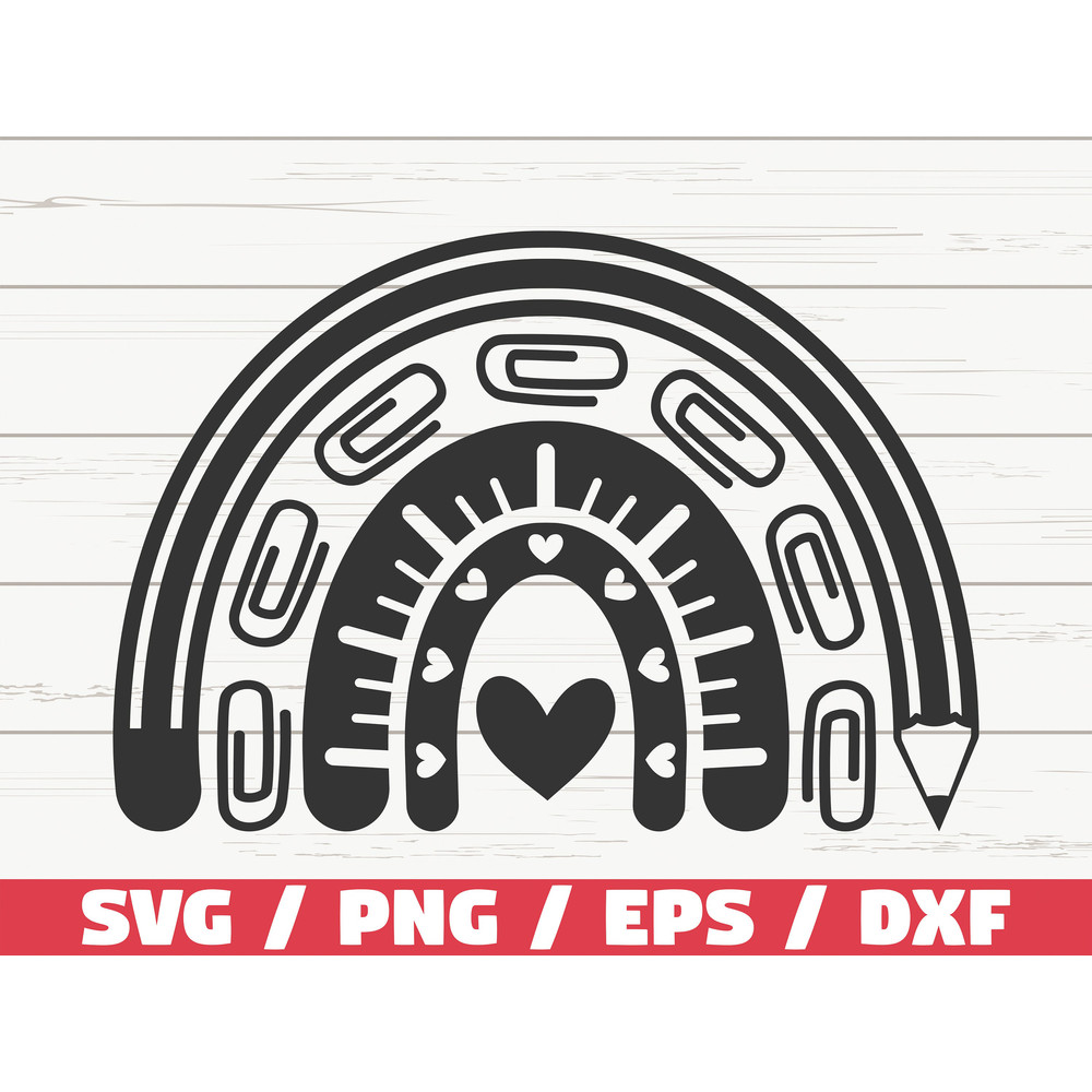 School Rainbow SVG Cut File Cricut Clip art Commercial use Rainbow SVG Teacher Life SVG School Svg.jpg