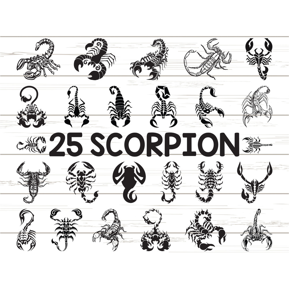 Scorpion SVG Scorpion Clipart Cut Files Cricut Silhouette Decal Vector.jpg