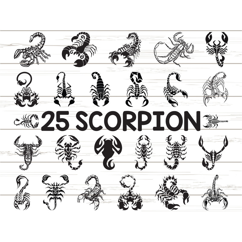 Scorpion SVG Scorpion Clipart Cut Files Cricut Silhouette Decal Vector.jpg