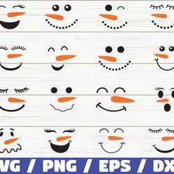 snowman faces svg, snowman svg, christmas svg, winter