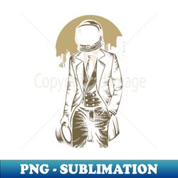 outer space traveller in the tuxedo retro astronauts sci fi t-shirt - modern sublimation png file - unleash your creativity
