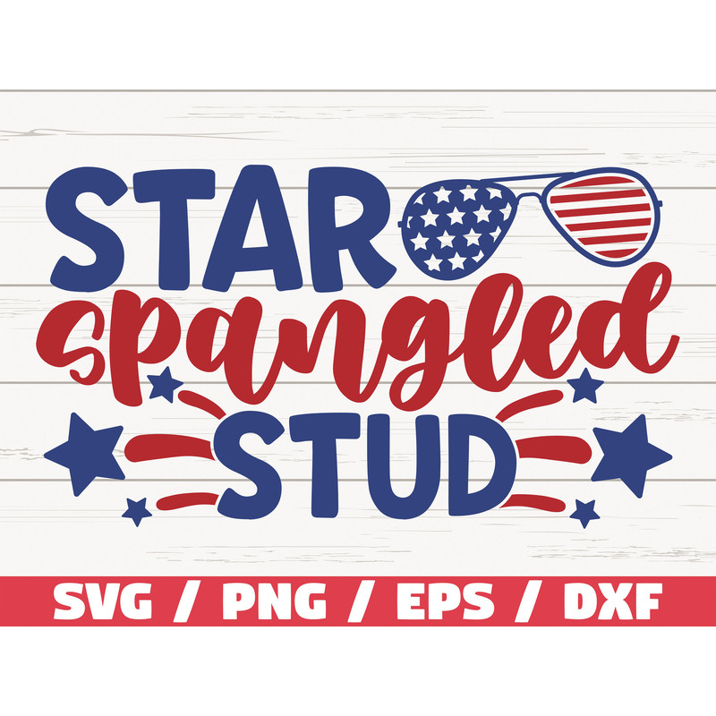 Star Spangled Stud SVG Cut File Clip art Commercial use Instant Download Silhouette 4th of July SVG Independence Day.jpg