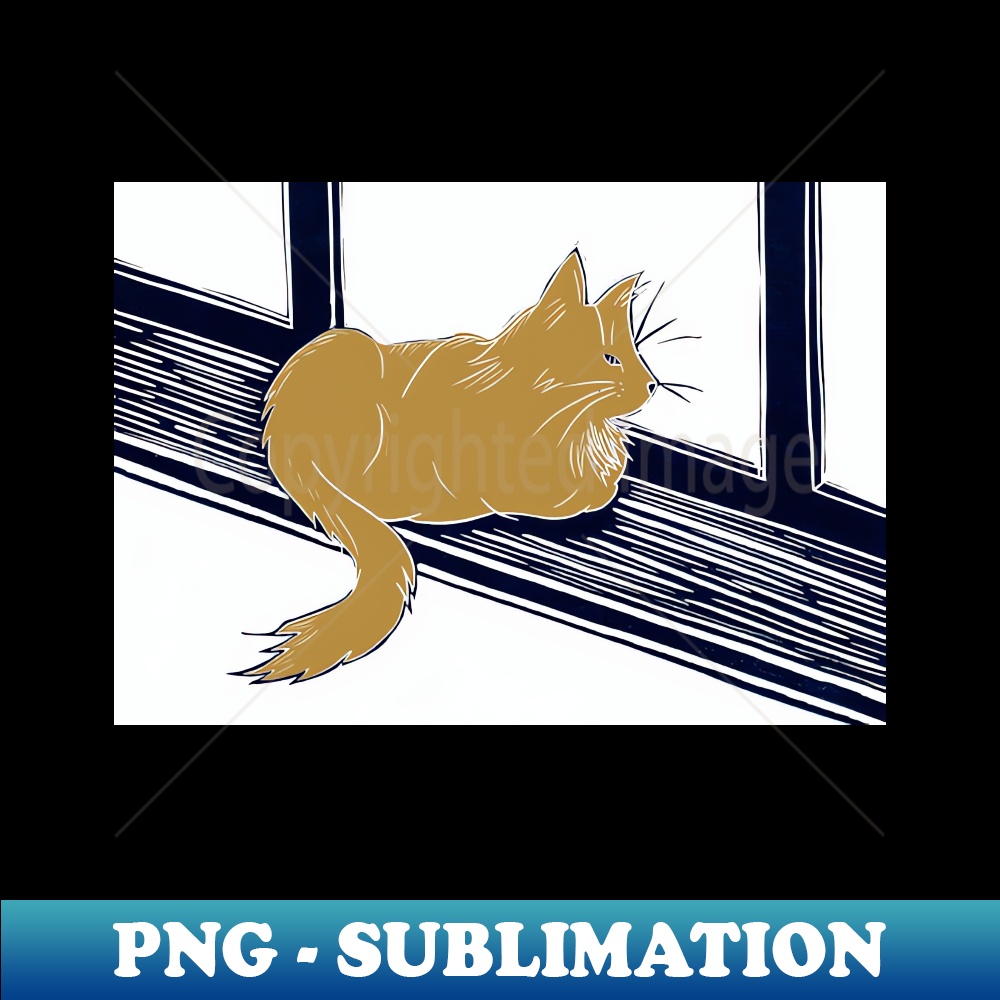 KX-20231117-9002_Maine Coon Cat Linocut in Gold 6780.jpg