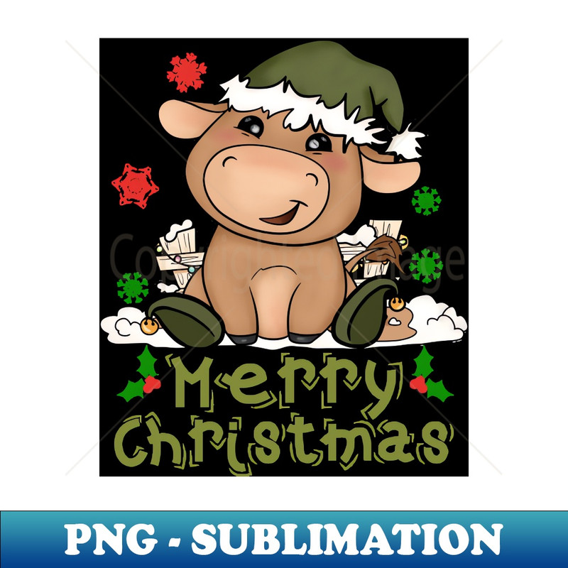 MH-20231117-2769_Christmas Cute Cow Merry Christmas Xmas Matching HO HO HO 7332.jpg
