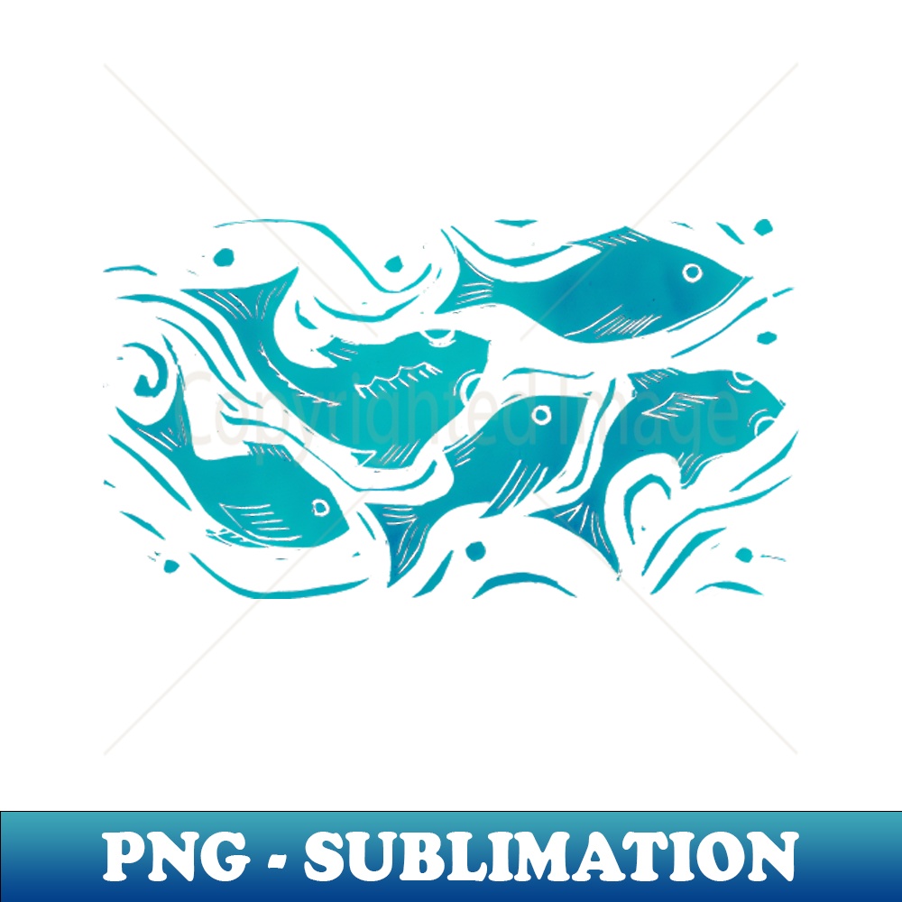 MU-20231117-4941_Fish Linocut in Turquoise 9549.jpg