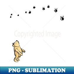 vintage winnie the pooh with bees - instant sublimation digital download - perfect for personalization