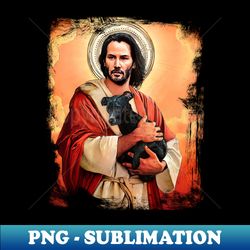 jesus john wick parody saint - signature sublimation png file - add a festive touch to every day