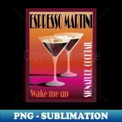 espresso martini cocktail art - sublimation-ready png file - add a festive touch to every day