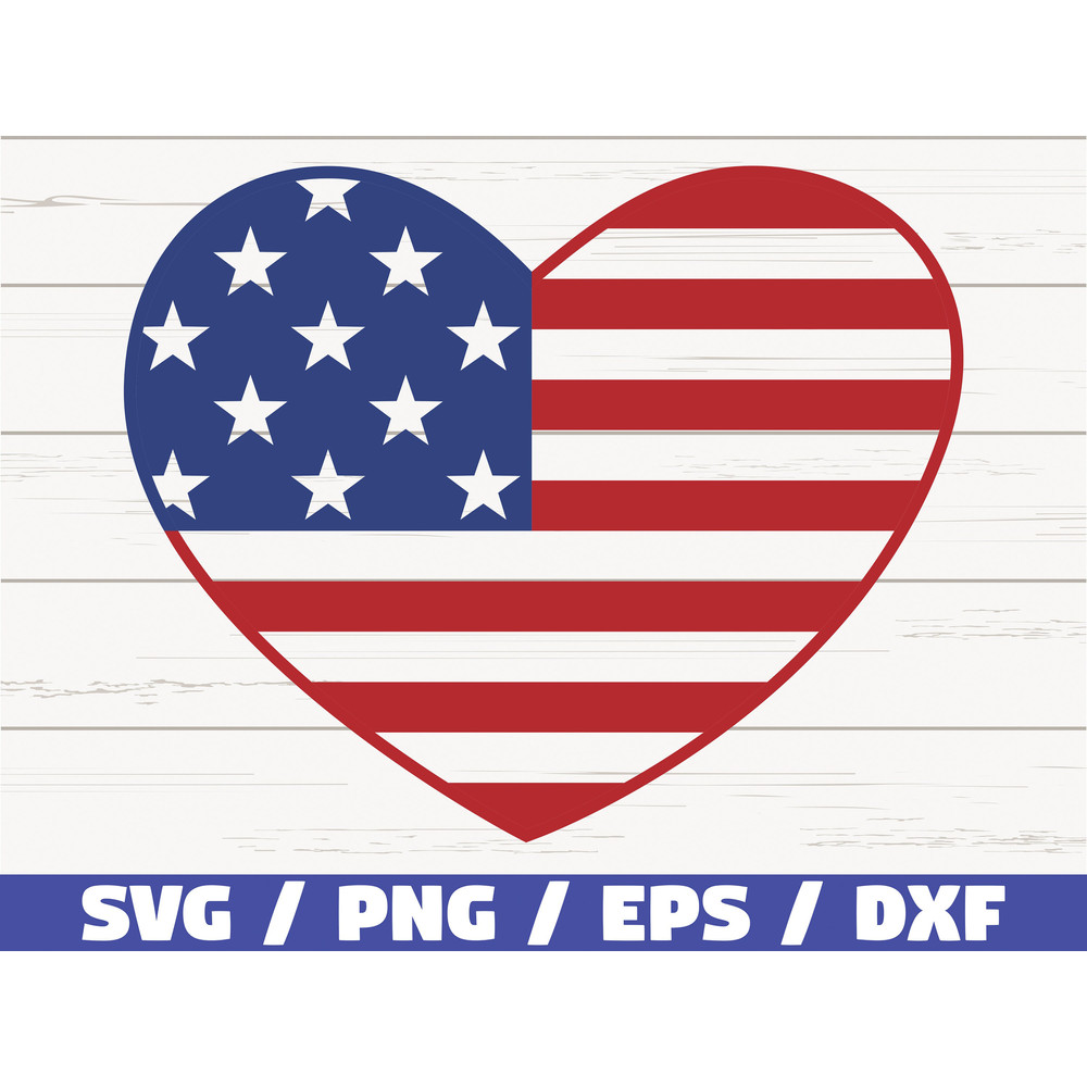 USA Heart SVG Cut File Clip art Cricut Commercial use Instant Download Silhouette 4th of July SVG Independence Day.jpg