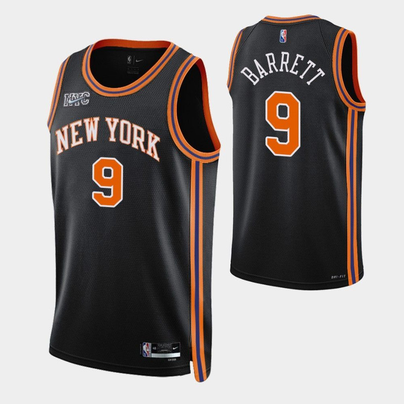 New York Knicks Rj Barrett Black 75th Anniversary City Jersey.jpg