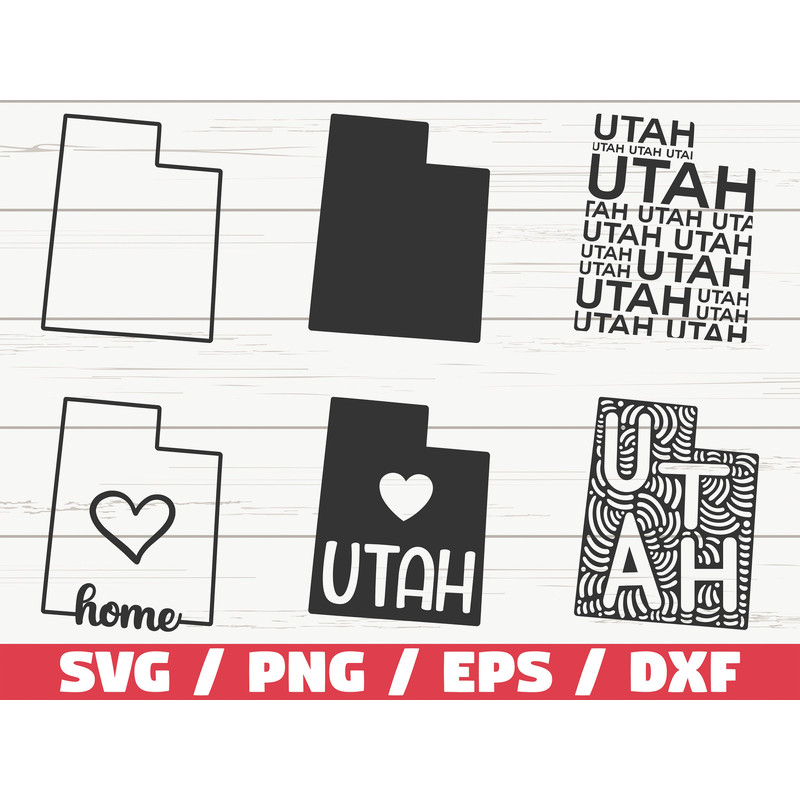 Utah State SVG Cut File Cricut Clip art Commercial use Silhouette Utah SVG Utah Home Svg Utah Outline UT Svg.jpg