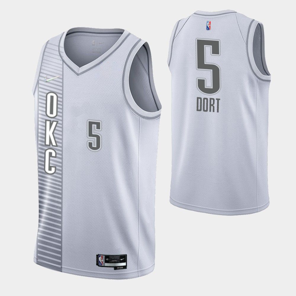 Oklahoma City Thunder Luguentz Dort City 75th Anniversary Gray Jersey.jpg