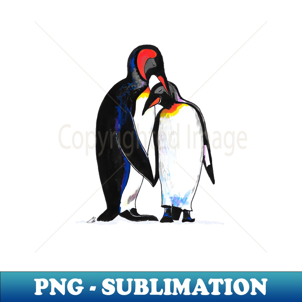QE-20231117-10833_Penguins Watercolour - Loving King Penguin Pair 3220.jpg