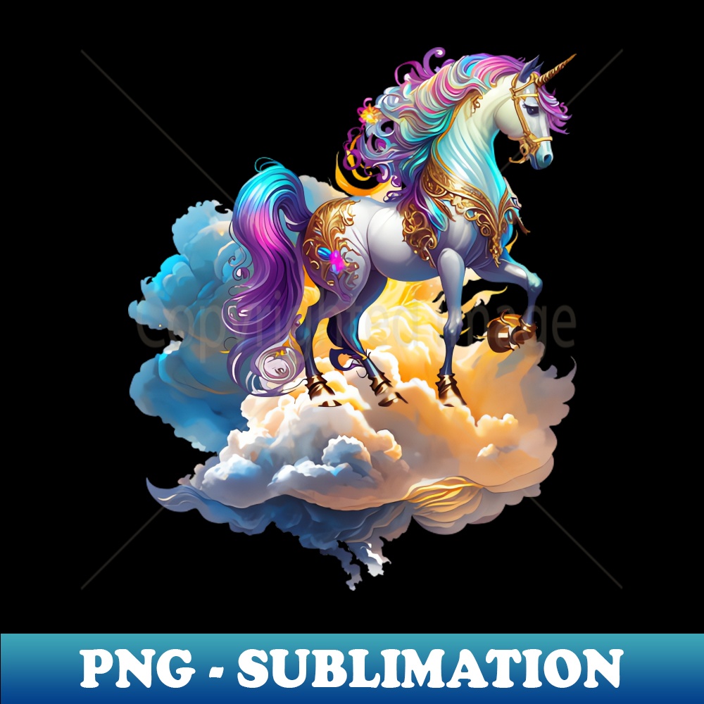 QT-20231117-9999_Mythical Unicorn sunny horse clouds splash watercolor fantasy magic tale romance illustration 6440.jpg