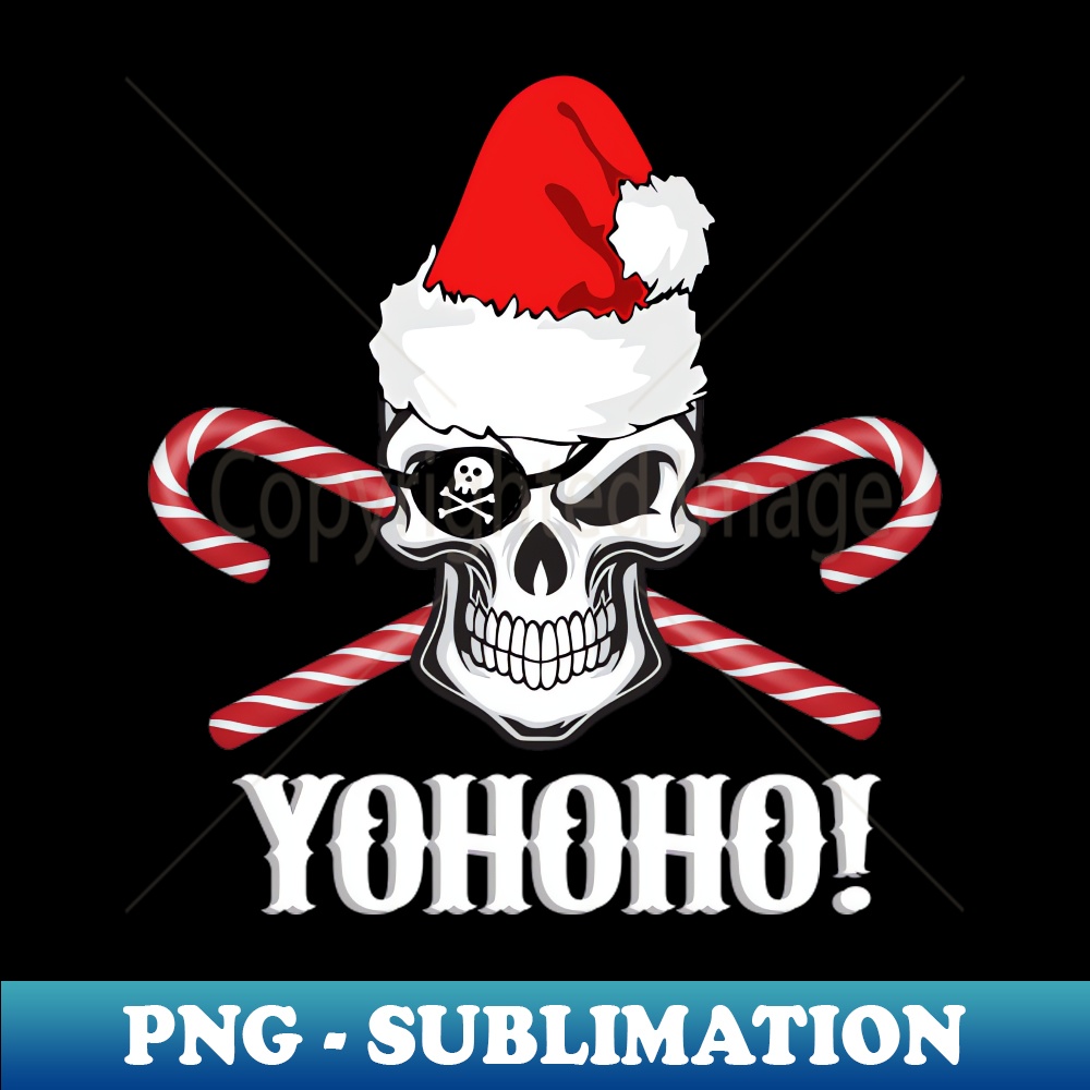 RU-20231117-11028_Pirate Santa T-Shirt - Xmas Skull Tee Funny Christmas 5748.jpg
