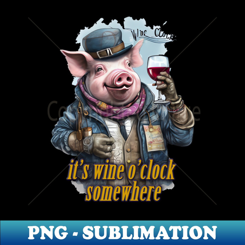 TX-20231117-7568_its wine oclock somewhere Pig wearing a jacket holding a Glass of wine 2506.jpg